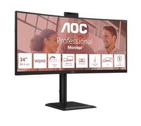 AOC Écran LED incurvé CU34E4CW 34" UWQHD 3440x1440 VA HDR10 350cd/m² 4ms 2xHDMI Haut-parleurs Noir