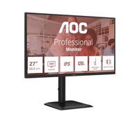 AOC Moniteur Q27E4U 27 Pouces QHD, 120 Hz, IPS, 1 ms MPRT, Adaptive Sync, Mode HDR, réglage de la Hauteur (2560 x 1440, HDMI 1x 2.0, DP 1x 1.4, USB Hub) Noir