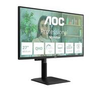 AOC Professional Q27P4U - Écran LED - 27" - 2560 x 1440 QHD @ 120 Hz - IPS - 1500:1 - 4 ms - 2xHDMI, DisplayPort, USB-C - haut-parleurs - noir