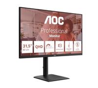 AOC Moniteur Q32E4U 31,5 pouces WQHD 100 Hz IPS 4 ms HDR Réglable en hauteur Haut-parleurs Noir