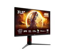 AOC Moniteur U32G4U 31.5 Pouce 160Hz Fast IPS Dalle, 1ms GtG, HDR400, G-Sync Compatible, Ajustable en Hauteur, USB Hub(3840x2160 HDMI 2X 2.1 DP 1x 1.4) Noir