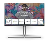 AOC Moniteur U32U3CV 32 Pouce 60Hz Nano IPS Dalle, 4ms GtG, VESA HDR400 (Certified), Ajustable en Hauteur, Haut-parleurs, USB Hub(3840x2160 HDMI 2X 2.0 DP 1x 1.4) Noir/Argent