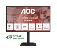 AOC Moniteur 27E4CV 27 pouces FHD 120 Hz IPS 4 ms Adaptive Sync HDR Hauteur ajustable Noir