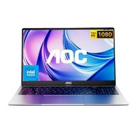 AOC Ordinateur Portable, Boîtier Métallique d'un PC Portable, 15,6 Pouces FHD 16 Go de DDR4 512 Go de SSD, N97 (6M Cache, Jusqu'à 3,60 GHz), Wi-FI, BT5.0, USB 3,2, Type C, HDMI