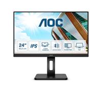 AOC Q24P2Q - Écran LED - 23.8" (24" visualisable) - 2560 x 1440 QHD @ 75 Hz - IPS - 250 cd/m² - 1000:1 - 4 ms - HDMI, VGA, DisplayPort - haut-parleurs - noir