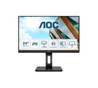 AOC Q24P2Q Écran LED 23.8" QHD IPS W-LED 2560x1440 4ms 75Hz 16.7M couleurs, Hub USB 3.2, AMD FreeSync, Flicker-Free, Low Blue Mode, Haut-parleurs 2W