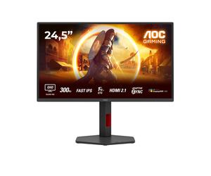 AOC Q25G4SR - Moniteur Gaming 24.5" QHD Fast IPS 300Hz 1ms GtG, HDR400, HDMI 2.1, DisplayPort 1.4, Adaptive Sync, hub 2x2W, Couverture sRGB 114.7%