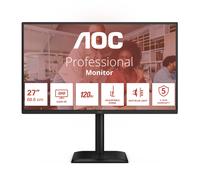 AOC Q27E4CV Moniteur 27" QHD IPS 120Hz, 2560x1440, 4ms GTG, 350cd/m², USB-C 90W Power Delivery, Hub USB 3.2, HDMI 2.0, DisplayPort 1.2, Noir