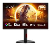 AOC G4 Q27G4SDR écran plat de PC 67,3 cm (26.5") 2560 x 1440 pixels Quad HD QD-OLED Noir, Rouge