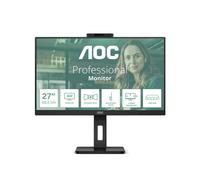 AOC Q27P3QW : Écran PC 27" IPS QHD 2560x1440, 4ms, 350cd/m², Hub USB 3.2, Webcam 2MP, HP 10W, DP/HDMI, VESA, Noir