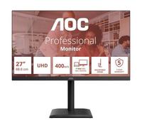 AOC Moniteur U27E4CV 27 pouces UHD IPS 60 Hz 4 ms GtG HDR Réglable en hauteur Haut-parleurs Noir
