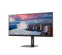 AOC U34V5C Moniteur WQHD 34 ", Haut-Parleur, réglable en Hauteur (3440 x 1440, 100 Hz, DisplayPort, HDMI, USB-C, hub USB) Noir