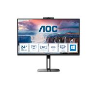 AOC V5 24V5CW/BK : Moniteur 23.8" IPS FHD 1920x1080, 1ms, 75Hz, USB-C 65W, Hub USB 3.2, HDMI 1.4, DisplayPort 1.2, Webcam Windows Hello