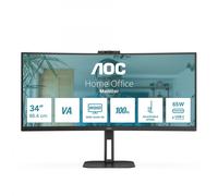 AOC V5 CU34V5CW/BK LED display 86,4 cm (34") 3440 x 1440 px Wide Quad HD Czarny