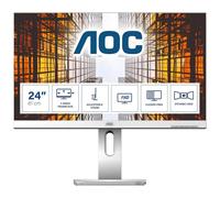 AOC X24P1/GR - Écran LED - 24" - 1920 x 1200 WUXGA @ 60 Hz - IPS - 300 cd/m² - 1000:1 - 4 ms - HDMI, DVI, DisplayPort, VGA - haut-parleurs - gris