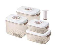 Aocase 4 Pièces Set de Conservation sous Vide,Récipients sous Vide,Boîte Alimentaire sous Vide,Boite sous Vide Alimentaire Food Saver Boite avec Pompe à Vide,4 Pack
