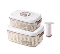 Aocase 4 Pièces Set de Conservation sous Vide,Récipients sous Vide,Boîte Alimentaire sous Vide,Boite sous Vide Alimentaire Food Saver Boite avec Pompe à Vide,1.2L+2.1L