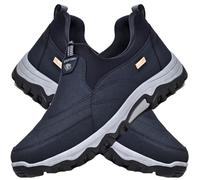 Aocase Chaussure Diabetique Homme Chaussures Homme Extra Large sans Lacets Baskets de randonnée en Plein air Chaussures de randonnée à Enfiler pour Homme,Bleu,45/275mm