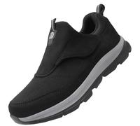 Aocase Chaussure pour Pied Gonflé, Sandales Pied Large Chaussures Orthopédiques Homme Chaussures OrthopéDiques Femme Basket Sneakers sans Lacet,Men Black,40/250mm