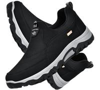 Aocase Chaussures Homme Extra Large en Cuir Suédé Mocassins Slip on Loafers Décontractées Bateau Respirant sans Lacets Baskets de randonnée en Plein air,Noir,45/275mm