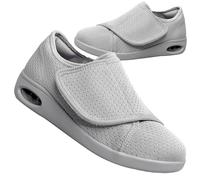 Aocase Chaussures Large et Confortable pour Pieds Gonflés Chaussure Femme Sneakers Chaussures Orthopediques Legere sans Lacets Tennis Confort Outdoor Sport,Gris,38/240mm