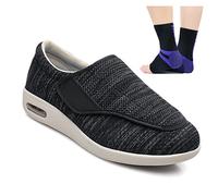 Aocase Chaussures pour DiabéTiques Unisexe Chaussures OrthopéDiques Chaussures pour Les Pieds EnfléS Chaussures de Marche Légères Coussin d'air Chaussures pour DiabéTiques,Black Gray,39 EU