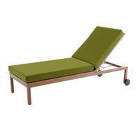Aocase Coussin de Chaise Longue Extérieur Imperméable et Résistant aux UV - Pliable avec Bande Réglable pour Transat Bain de Soleil - Matelas de Jardin Confortable pour Extérieur,Vert,188x58x5cm