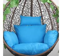 Aocase Coussin Fauteuil Œuf Suspendu Imperméable, Fauteuil Balancoire, Housse de Coussin de Siège Amovible Tissu Écologique Résistant aux Taches + Intempéries, Coussin Fauteuil Papasan,Sky Blue