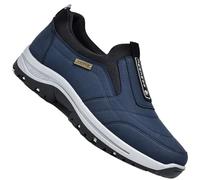 Aocase Mocassins Slip on Loafers Chaussures Orthopédiques pour Hommes en Cuir Suédé Chaussures À Enfiler Légères pour Hommes Randonnée en Plein Air pour Hommes,Bleu,45/275mm