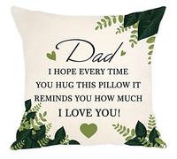 Aocaso Cadeau de rappel pour papa « I Hope Every Time You Hug This Pillow It Reminds You How Much I Love You » - Housse de coussin pour père de la part de sa fille, fils, papa