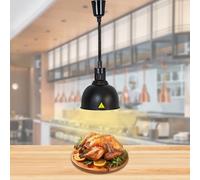 Aocay Lampe Chauffante Cuisine Professionnelle, Lampe Chauffe Plat Cuisine en Hauteur Réglable, Suspendu Lampe Chauffante Alimentaire pour Restaurant, Cuisine et Buffet(C-25cm,1 Pièce)