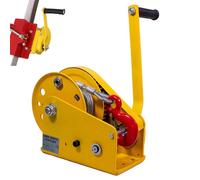 Aocay Treuil Manuel Robuste à Manivelle, 1200lbs/2600lbs Treuil Palan Manuel à Manivelle avec Câble en Acier 3-30m, Treuil Remorque Bateau avec Cliquet Bidirectionnel(2600lbs,30m)