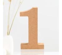 AOCEAN Chiffres en bois de 10,2 cm pour décoration murale - Bois de pin vierge brut - À concevoir et à peindre - Idéal pour les vacances et la décoration de la maison, les fêtes, la peinture