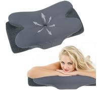 Aoceki Oreiller cervical rafraîchissant en mousse à mémoire de forme pour soulager les douleurs au cou et aux épaules (noir, très grand lit)