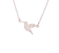 AOCHEE Collier avec pendentif en forme de colibri en origami, Métal
