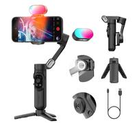 AOCHUAN-Kit de stabilisateur de cardan intelligent XBlack pour smartphone,lumière,suivi du visage,début de la synchronisation,pliable,cardan 3 axes pour téléphone - Type Smart X Kit