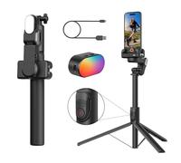 Aochuan M2 Pro - Stabilisateur vidéo, perche à selfie et trépied, suivi du corps AI, lumière magnétique, portable et pliable pour iPhone Android pour vlogging, YouTube, Tiktok et vidéos Instagram
