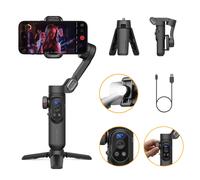 AOCHUAN Smart XPro Smartphone stabilisateur de cardan 3 axes pour iPhone et Android Smartphone prise de vue vidéo avec effet de lumière de remplissage Smart XPro Black
