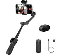 AOCHUAN Stabilisateur à cardan à 3 axes pour iPhone et Android, sans application de suivi AI, tige d'extension intégrée de 2,8", stabilisateur de téléphone pour enregistrement vidéo, écran OLED