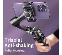 AOCHUAN-Stabilisateur de cardan à 3 axes, SmartRecruitment pour Smartphone, iPhone Android, AI, Suivi du visage, TikTok Vlog noir