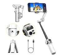 AOCHUAN Stabilisateur de cardan pour iPhone, cardan de téléphone avec suivi visage/objet pour enregistrement Vlog, stabilisateur de téléphone à 3 axes avec tige d'extension de 2,8 pouces et écran OLED