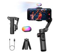 Aochuan-Stabilisateur de cardan pour smartphone,kit de recrutement intelligent,lumière de remplissage magnétique statique,vidéo iPhone,cardan Android pliable à 3 axes - Type XE Kit