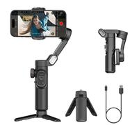 AOCHUAN-Stabilisateur de cardan pour smartphone,kit de recrutement intelligent,vidéo iPhone,lumière de remplissage magnétique statique,cardan Android pliable à 3 axes - Type Smart XE