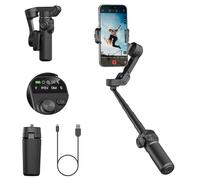 AOCHUAN Stabilisateur de cardan Smart X2, cardan pour Smartphone à 3 Axes avec Tige d'extension intégrée de 20 cm, trépied Intelligent Portable avec écran OLED, Rotation à 360°, Enregistrement vidéo,