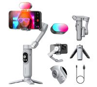 AOCHUAN-Stabilisateur de cardan SmartX pour Smartphone,léger,suivi du visage,début de la synchronisation,pliable,cardan 3 axes pour iPhone et Android - Type Smart X Grey Kit