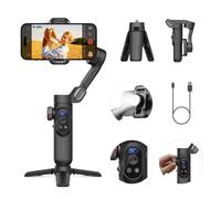 AOCHUAN Stabilisateur de Smartphone, avec Chargement sans Fil, pour iPhone 15 Pro Max/Android, Pliable, 3 Axes, pour Enregistrement vidéo et Suivi du Visage - Smart X Pro
