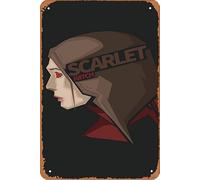 AOCMRJF Bandes dessinées, affiches de sorcière écarlate, 20,3 x 30,5 cm - Plaque en métal vintage pour maison, bar, pub, garage, décoration, cadeaux, CAOJB11SAA348
