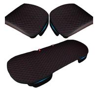 AOCRXL Coussin de Siège de Voiture pour Fiat Abarth 500 Abarth 595 Abarth 695 Abarth 124 Spider, Housse de Siège Housse en Lin Respirant Anti-Rayures, Protection Siege Voiture,E/Black Red