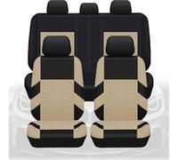 AOCRXL Voiture Ensembles de Housses Siège pour Suzuki Jimny Swift Grand Vitara Ignis Kizashi, Sieges Housse de Protection, Housses de Sièges Avant et Arrière Accessoires,5 Seats-Beige