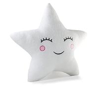 Aodafei Coussin en Forme Étoiles Oreiller Peluche Coussin Kawaii Coussin Fille Peluche Coussins Decoratifs pour Canapes,Peluche Coussin Etoile Blanc,50 cm
